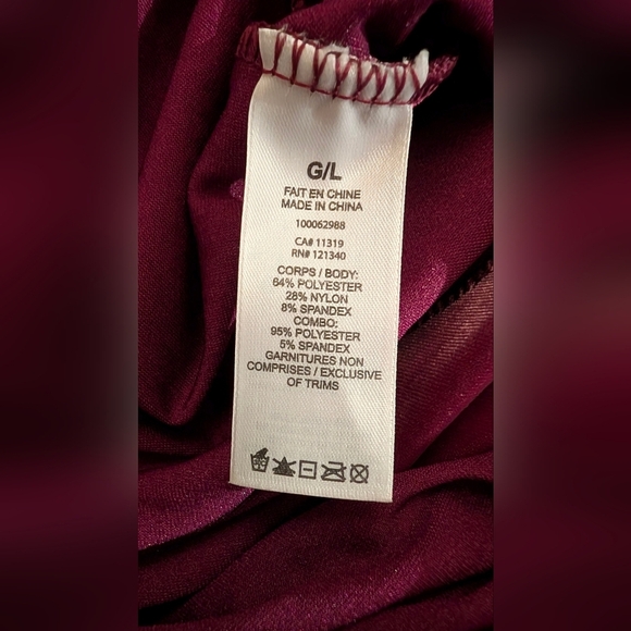 Elegant Velvet Wrap Bodysuit - Pink - Picture 3 of 6